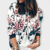 Casandra - Chaqueta bomber elegante con estampado floral