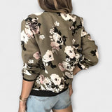 Casandra - Chaqueta bomber elegante con estampado floral