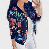 Casandra - Chaqueta bomber elegante con estampado floral